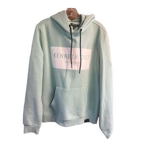 Kenneth  Cole Womans Hoodie Sweatshirt Mint Green Sz L NWOT